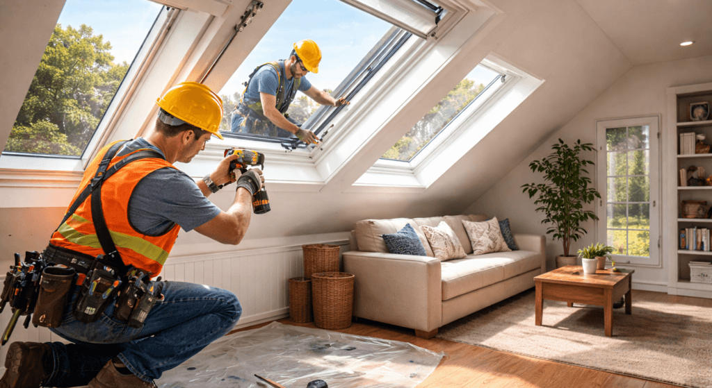 Installing a skylight in a bright attic